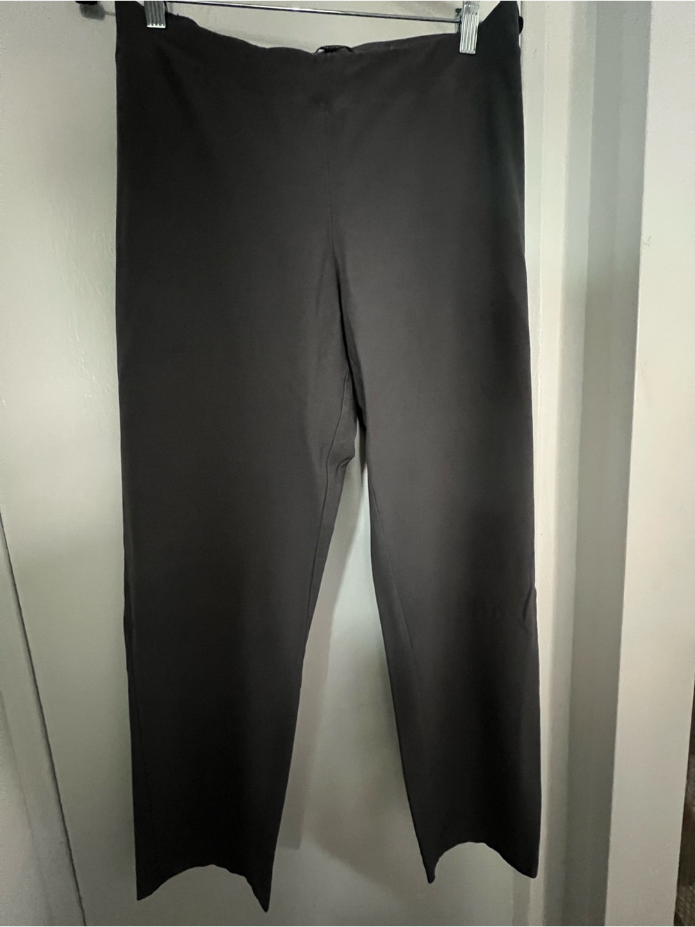 Eileen Fisher Gray Washable Crepe Pants, XL